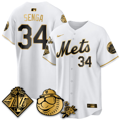 NYM 2026 Spring Training Vapor Limited Gold Jersey - All Stitched