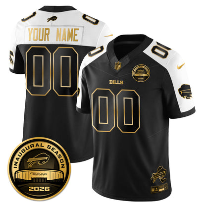 Custom BUF 2026 Inaugural Season Patch Vapor Limited Gold Jersey - All Stitched