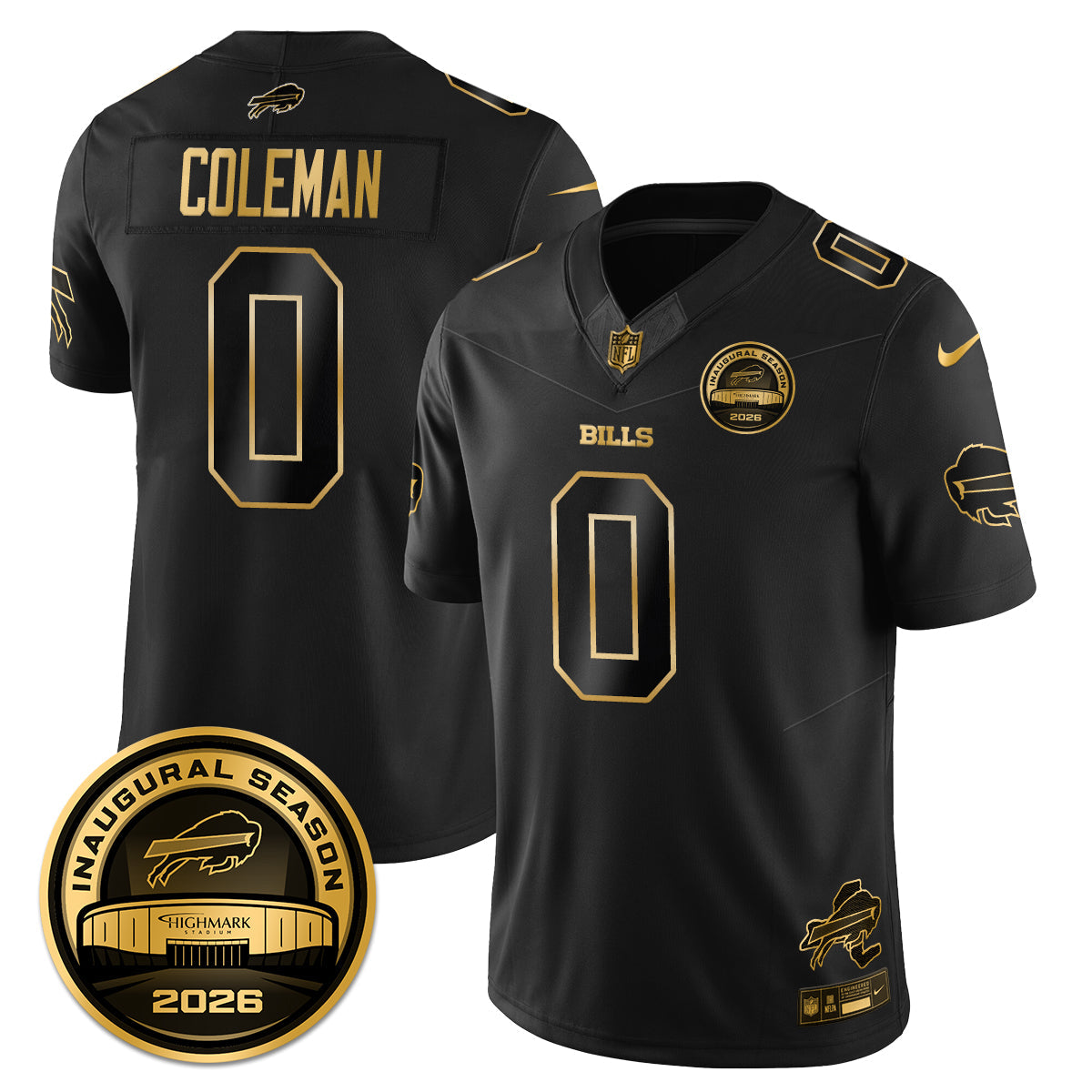 BUF 2026 Inaugural Season Patch Vapor Limited Gold Jersey - All Stitched