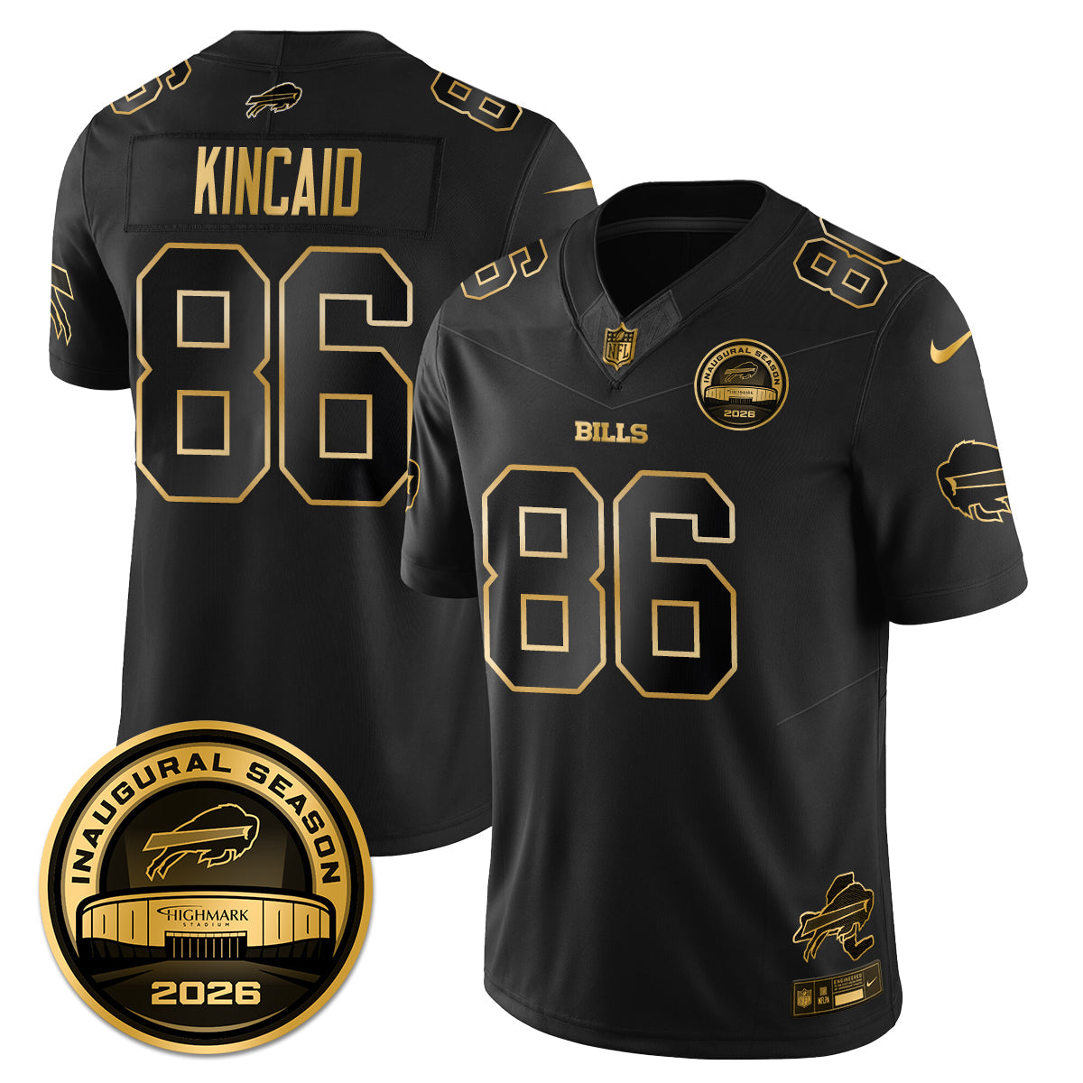 BUF 2026 Inaugural Season Patch Vapor Limited Gold Jersey - All Stitched