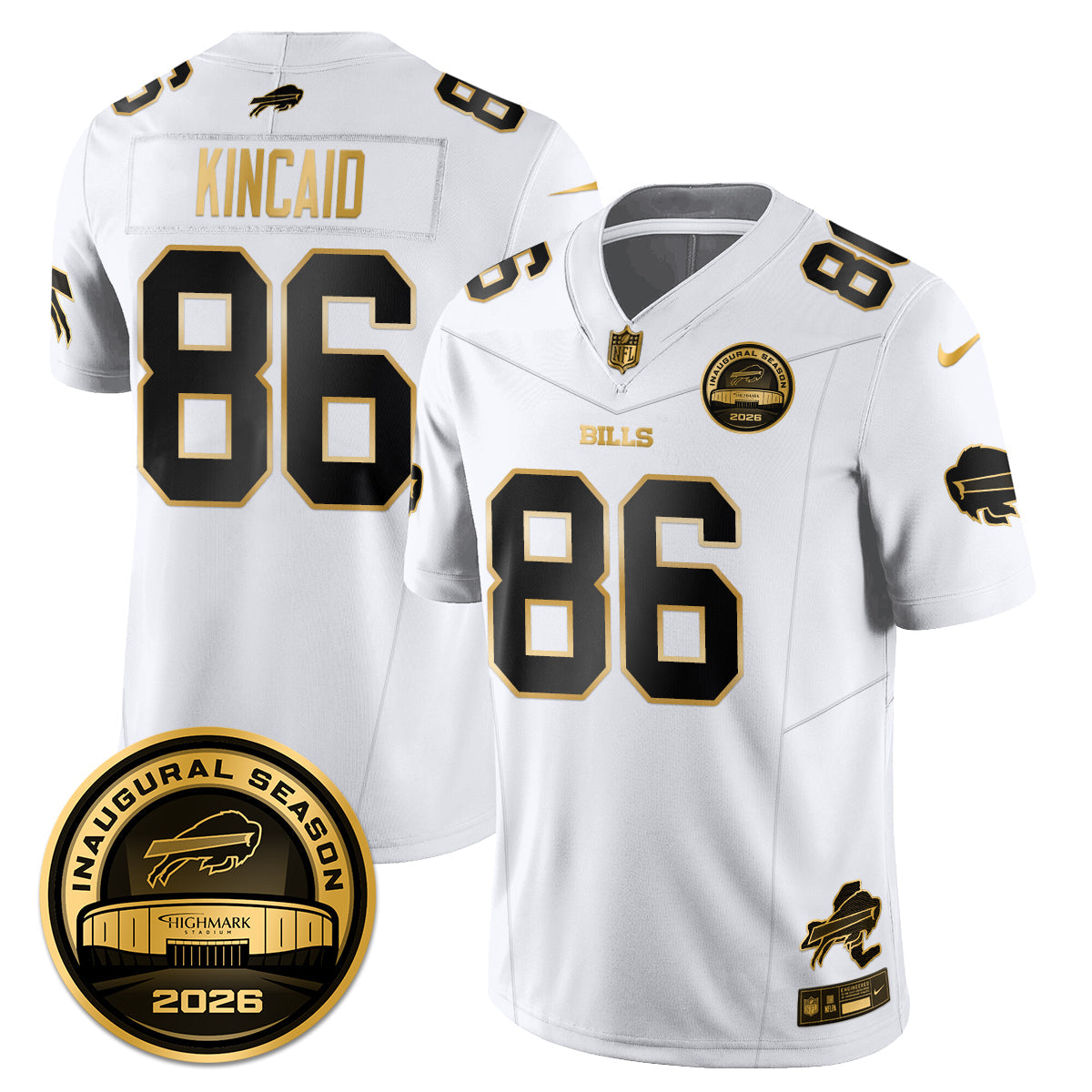 BUF 2026 Inaugural Season Patch Vapor Limited Gold Jersey - All Stitched