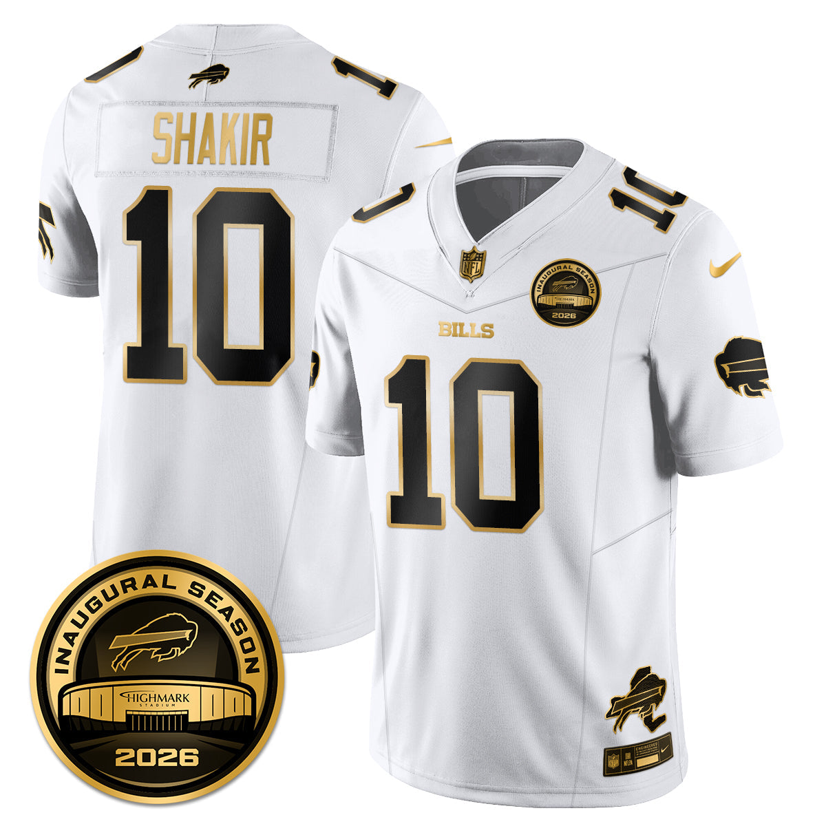 BUF 2026 Inaugural Season Patch Vapor Limited Gold Jersey - All Stitched