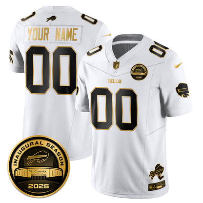 Custom BUF 2026 Inaugural Season Patch Vapor Limited Gold Jersey - All Stitched