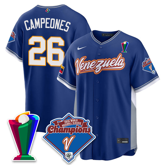 Venezuela Baseball 2026 World Baseball Classic Champions Limited Jersey - All Stitched