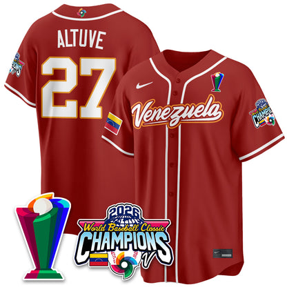 Venezuela Baseball 2026 World Baseball Classic Champions Limited Jersey V2 - All Stitched