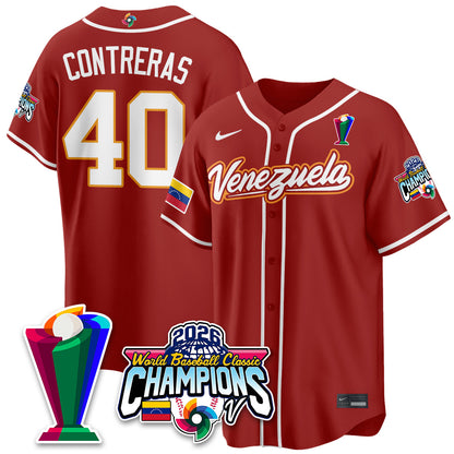 Venezuela Baseball 2026 World Baseball Classic Champions Limited Jersey V2 - All Stitched