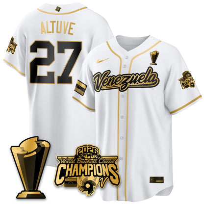 Venezuela Baseball 2026 World Baseball Classic Champions Limited Jersey V2 - All Stitched