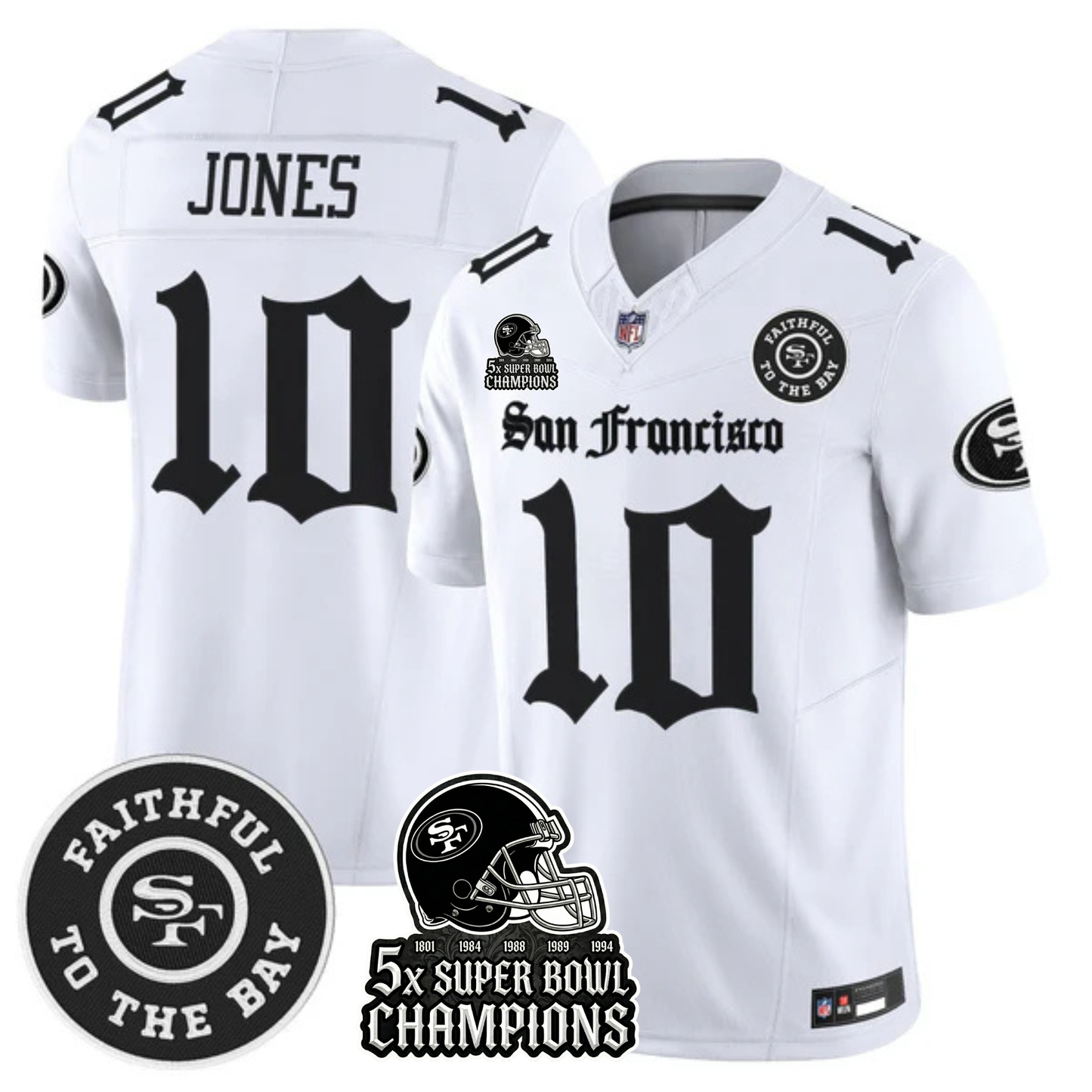 SF 5-Time Champions 'Gothic Edition' Vapor Limited Jersey - All Stitched
