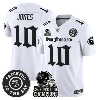 SF 5-Time Champions 'Gothic Edition' Vapor Limited Jersey - All Stitched