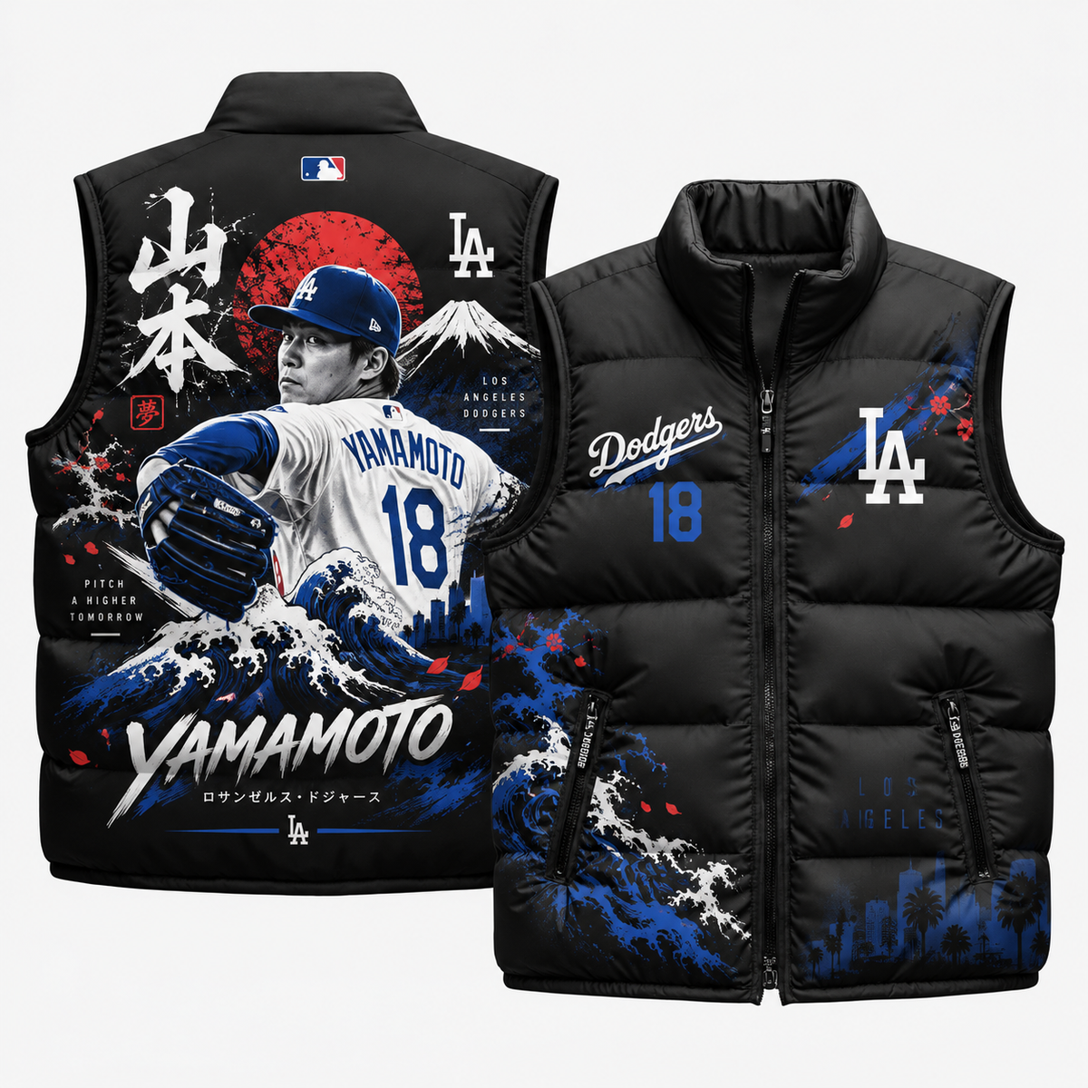LAD #18 Yamamoto Puffer Vest - Printed V4