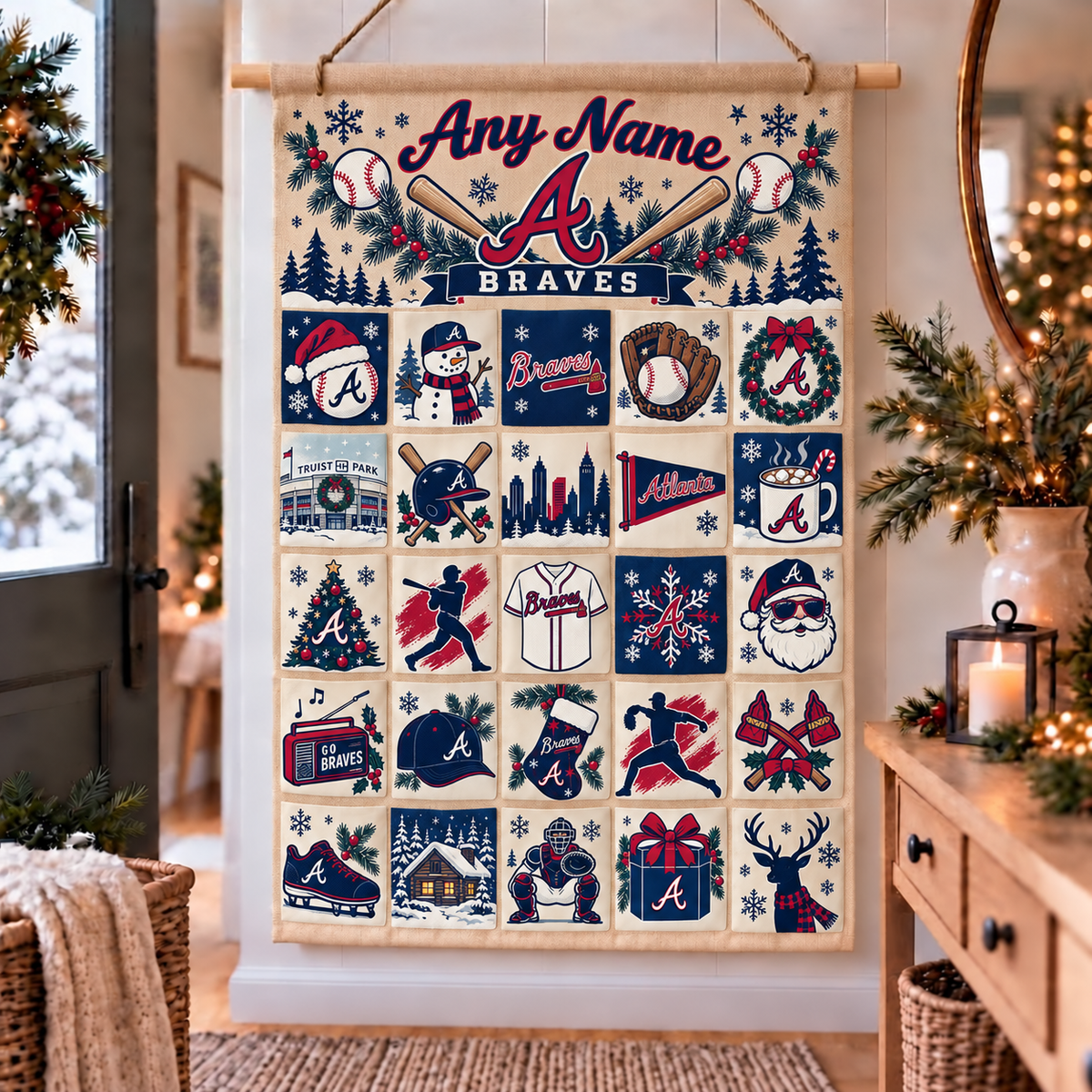ATL Christmas Custom Wall Advent Calendar - Printed