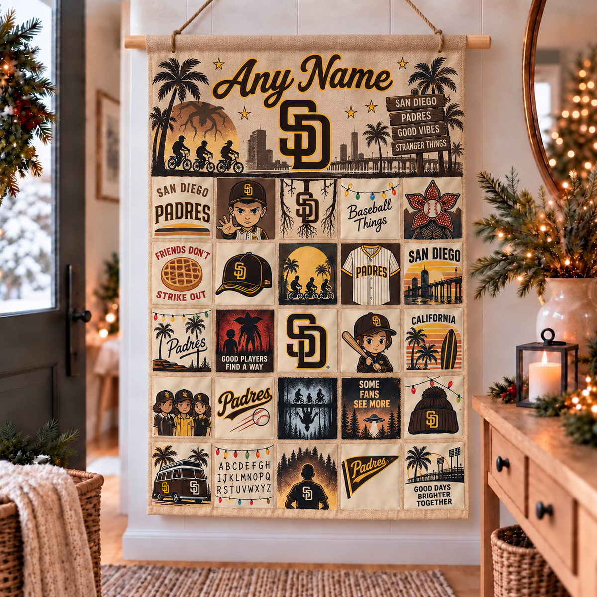 SD Christmas x The Upside Down Custom Wall Advent Calendar - Printed