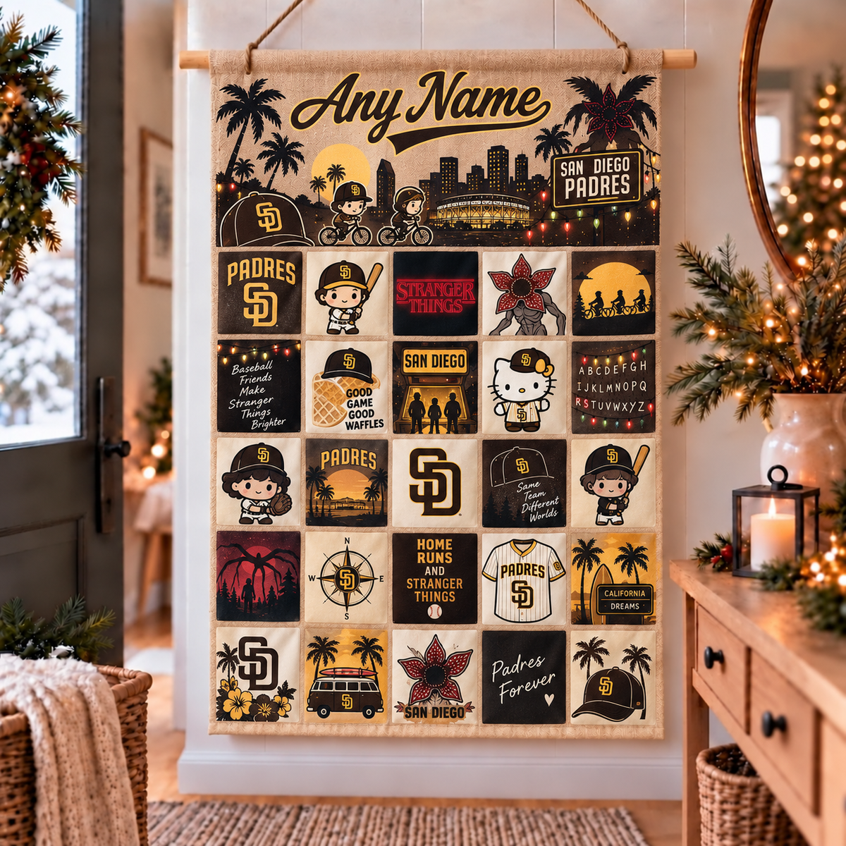 SD Christmas x The Upside Down Custom Wall Advent Calendar - Printed V2