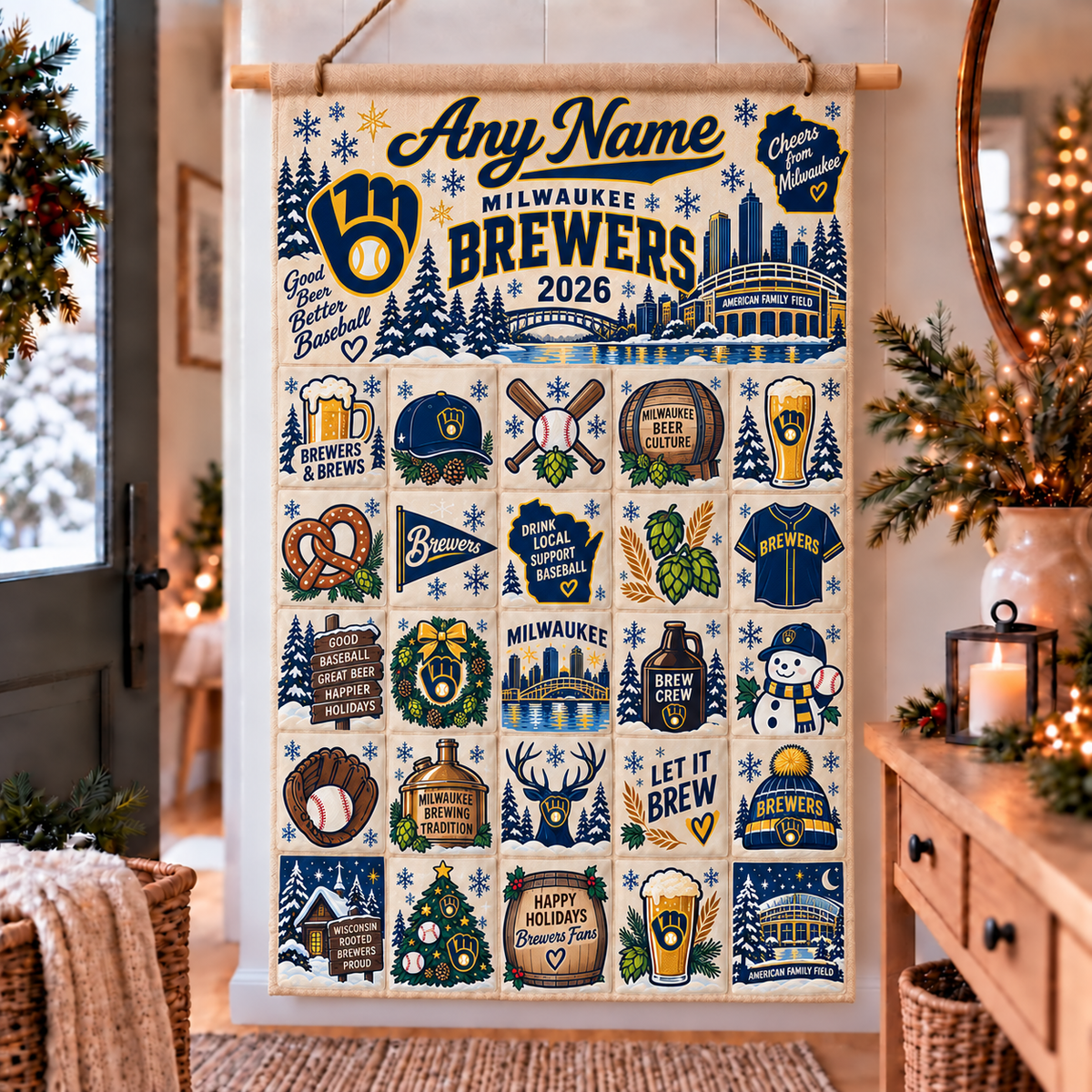 MIL Christmas Custom Wall Advent Calendar - Printed