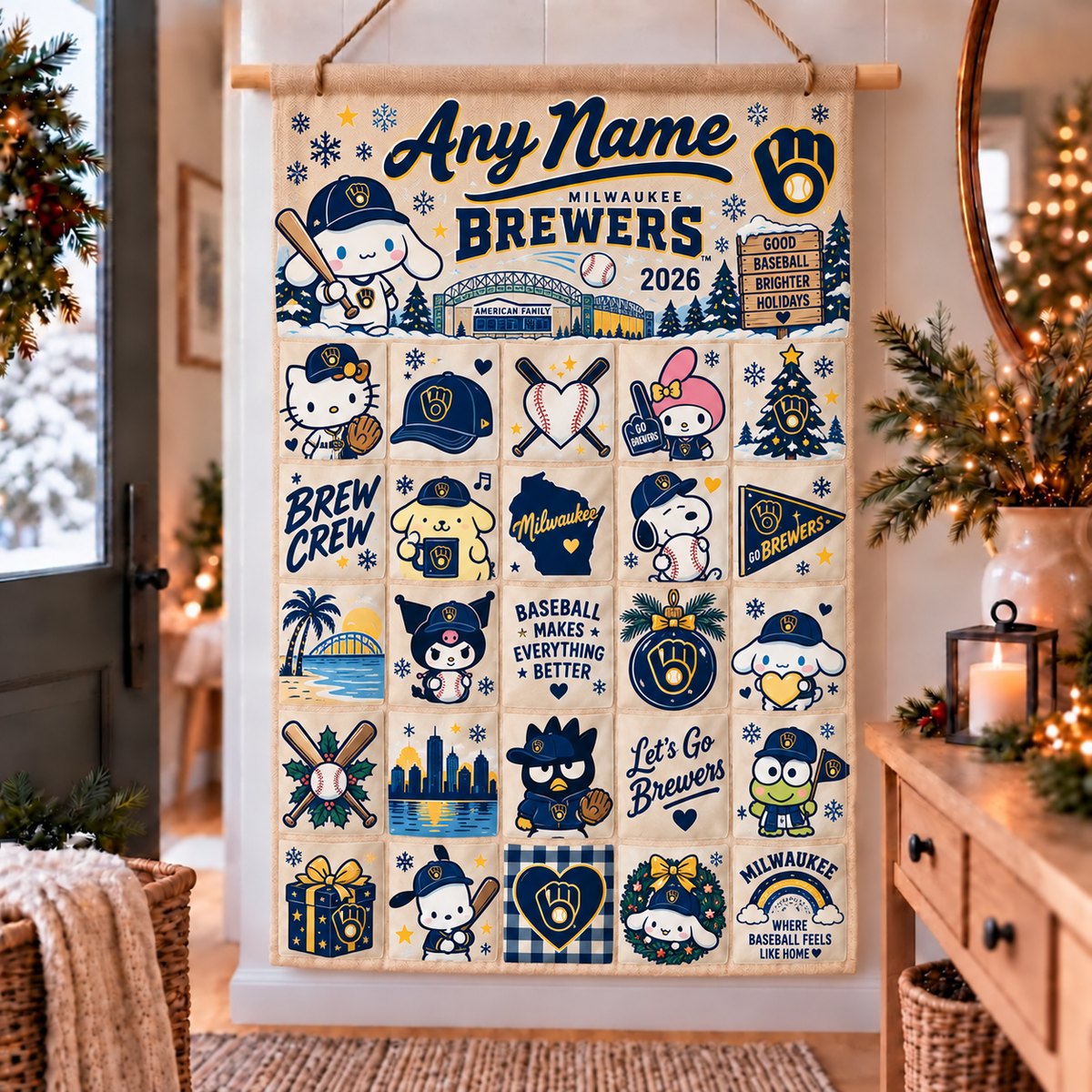 MIL Christmas Custom Wall Advent Calendar - Printed V6