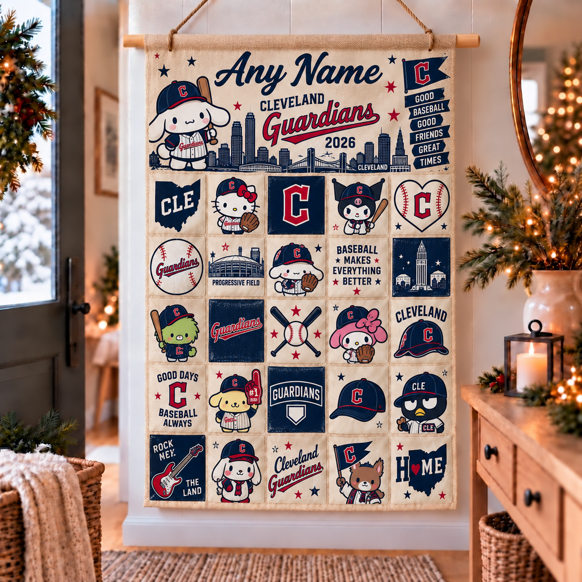 CLE Christmas x Santorini Friends Custom Wall Advent Calendar - Printed