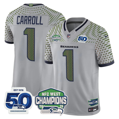 Women's SEA 50th & NFC West Champions Patch Vapor Limited Jersey - All Stitched