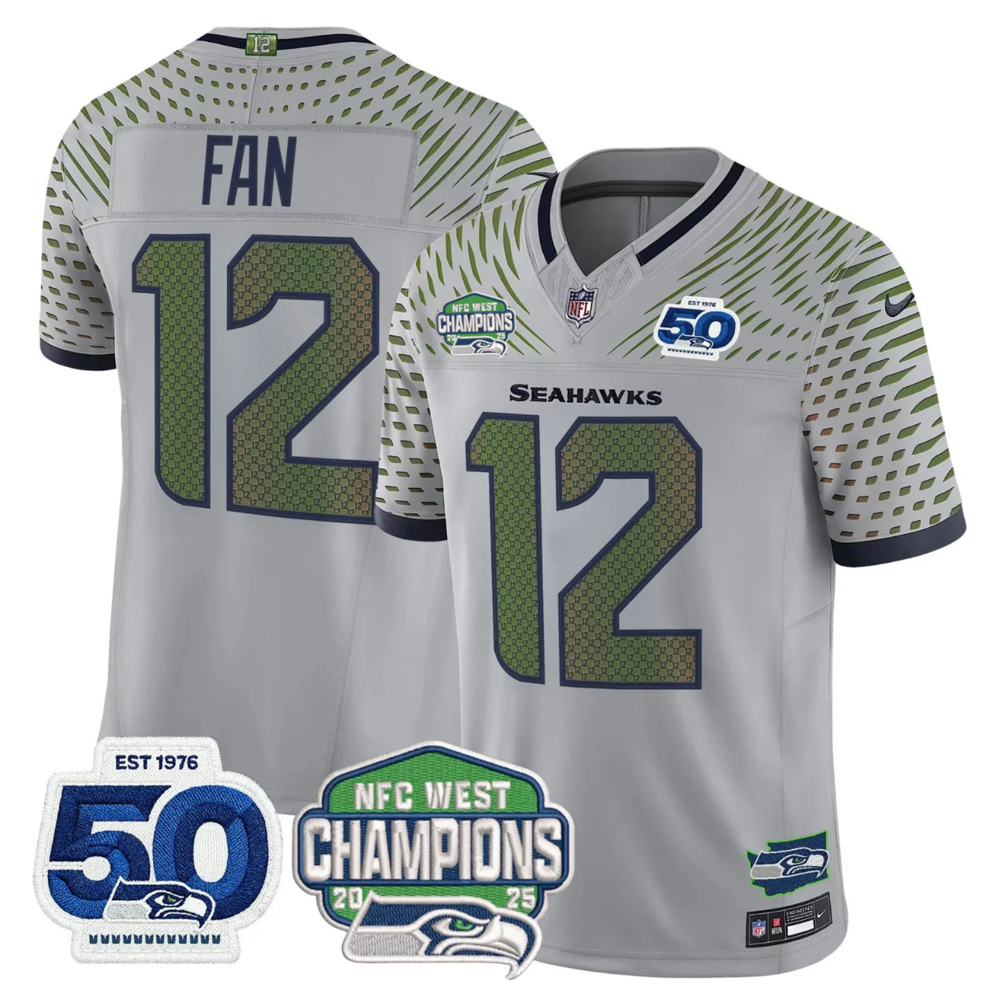 Women's SEA 50th & NFC West Champions Patch Vapor Limited Jersey - All Stitched