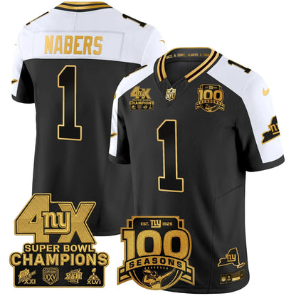 NYG 4X Champions & 100th Season Patch Limited Edition - Stitched (2)