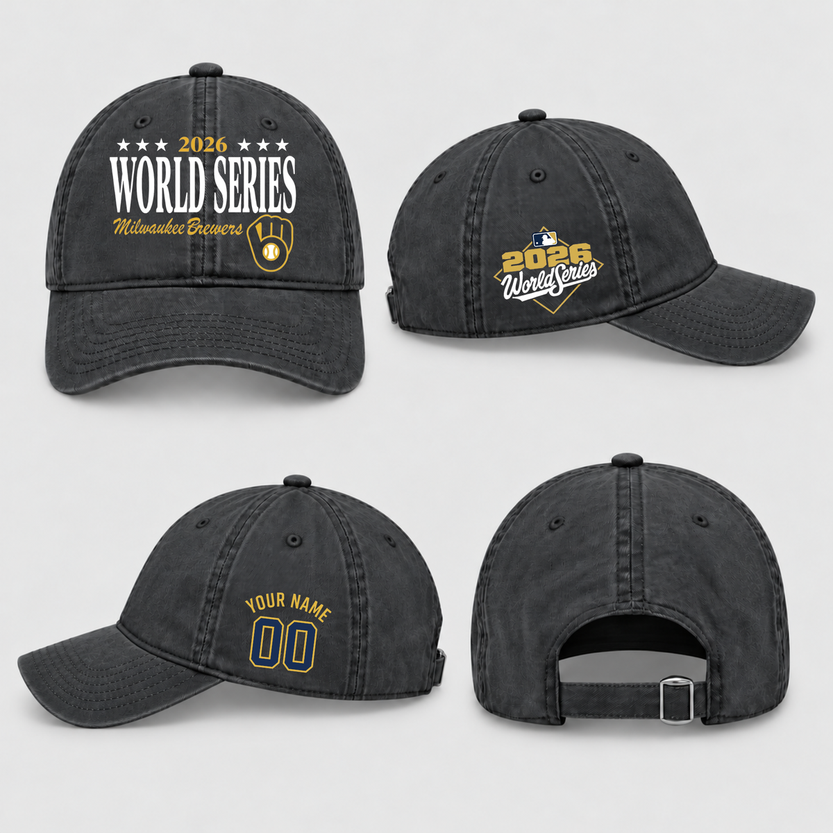 MIL National League Champions Personalized Wash Hat - Printed V2