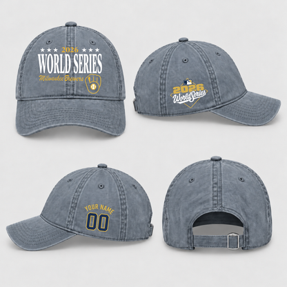 MIL National League Champions Personalized Wash Hat - Printed V2