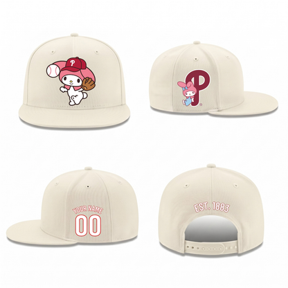PHI x Pink Sanrio Friends Personalized Snapback Cap - Printed