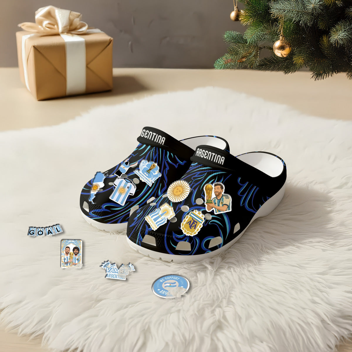 Argentina Clogs WC2026 Black - Charms Gift Set