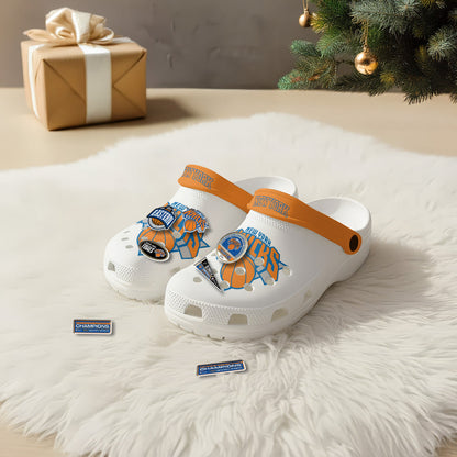 New York Knicks 2026 NBA Finals Clogs White - Charms Gift Set