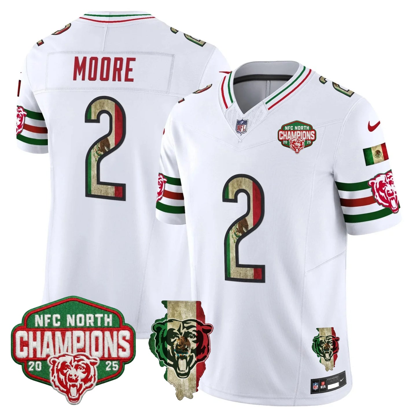 CHI Mexico NFC North Champions Patch Limited Edition - Stitched