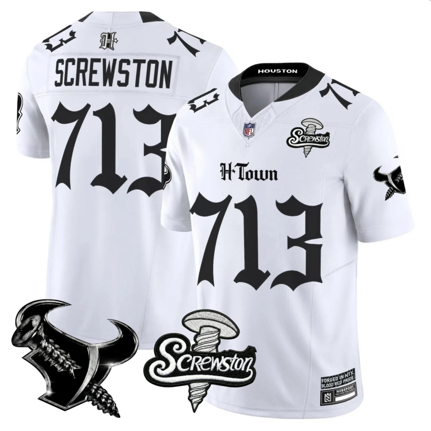 HOU 'Gothic Lone Star Shadows' DJ Screw Edition Vapor Limited Jersey - All Stitched