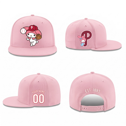 PHI x Pink Sanrio Friends Personalized Snapback Cap - Printed