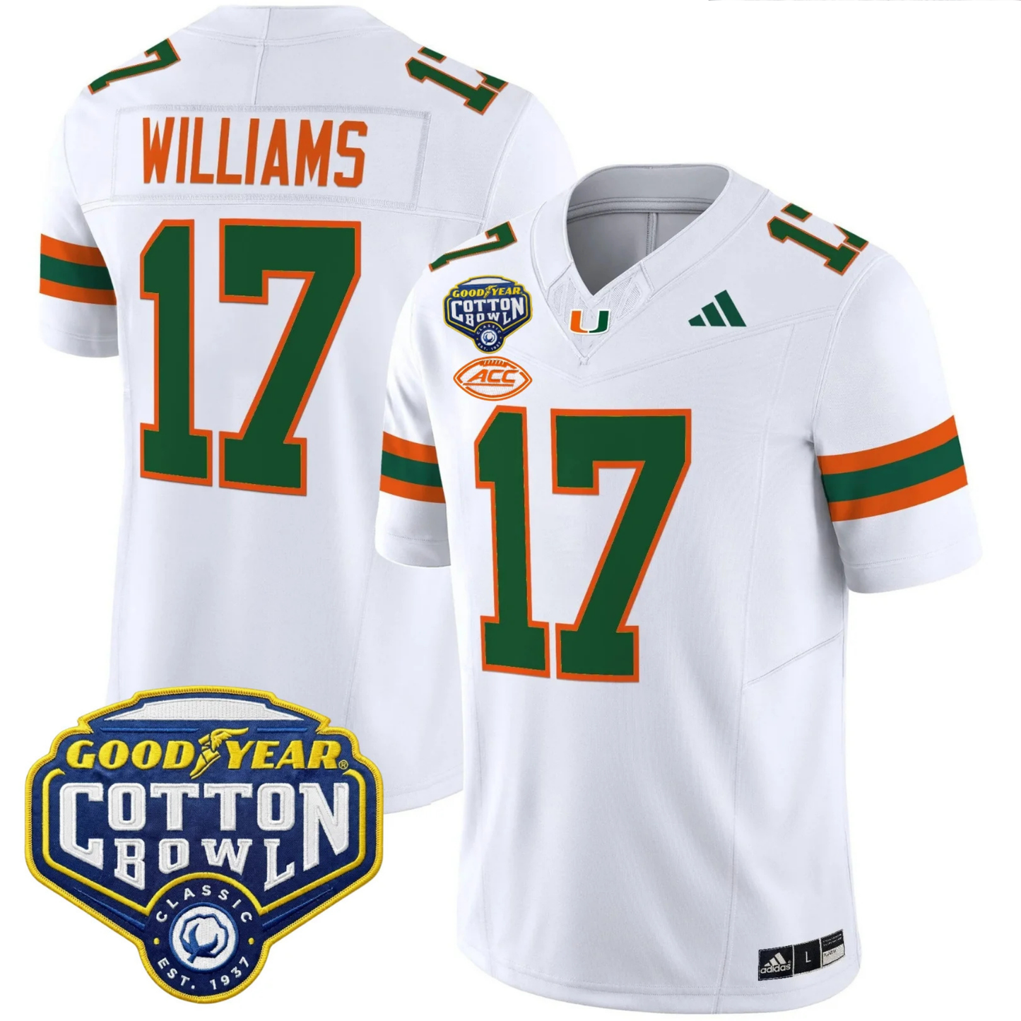 MIA 2025 Goodyear Cotton Bowl Patch Vapor Limited Jersey - All Stitched