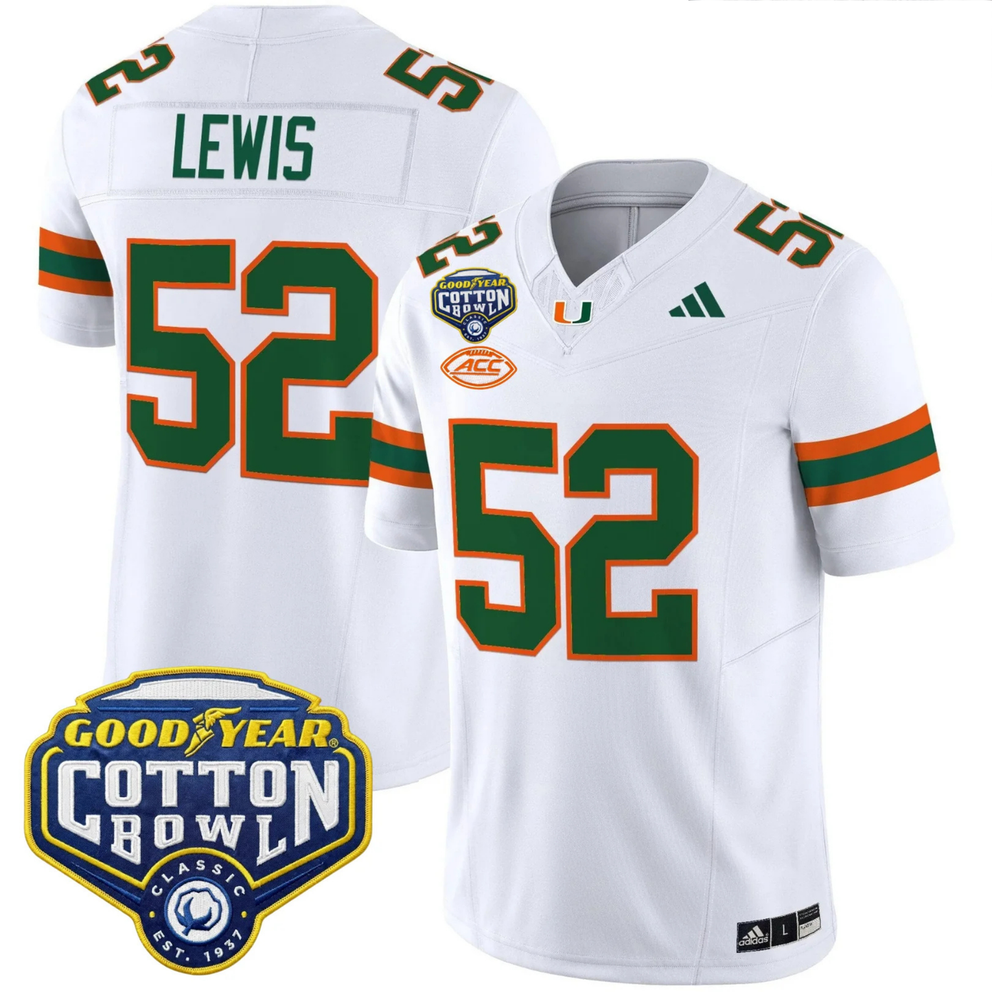 MIA 2025 Goodyear Cotton Bowl Patch Vapor Limited Jersey - All Stitched