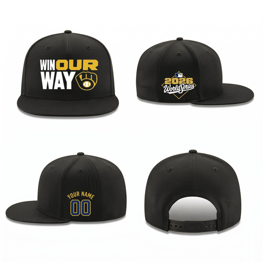 MIL Win Our Way Personalized Snapback Cap - Printed