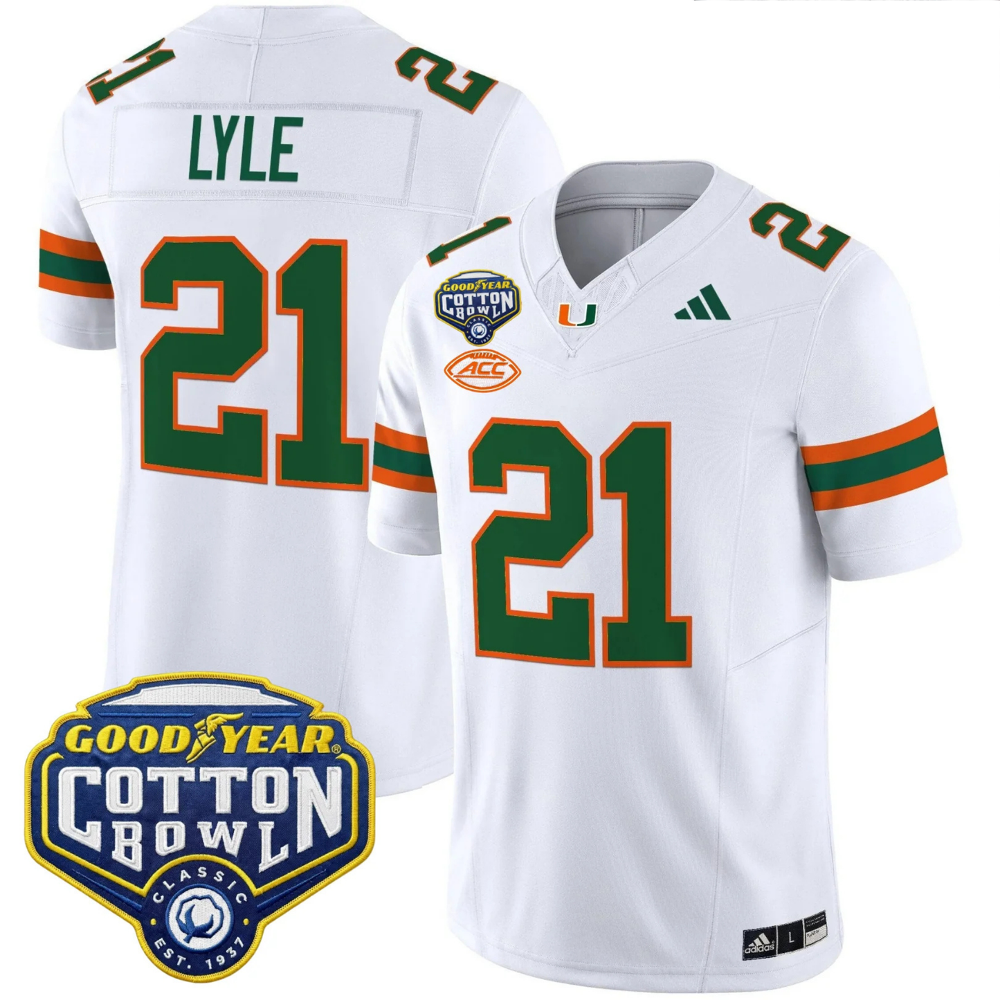 MIA 2025 Goodyear Cotton Bowl Patch Vapor Limited Jersey - All Stitched