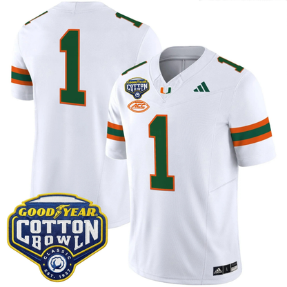 MIA 2025 Goodyear Cotton Bowl Patch Vapor Limited Jersey - All Stitched