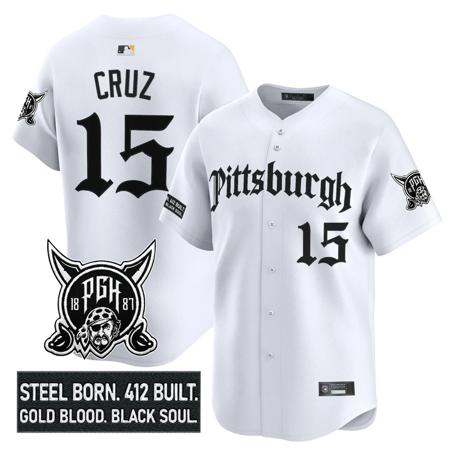 PIT 'Gothic Steel City Edition' Vapor Premier Limited Jersey - All Stitched