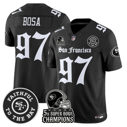 SF 5-Time Champions 'Gothic Edition' Vapor Limited Jersey - All Stitched