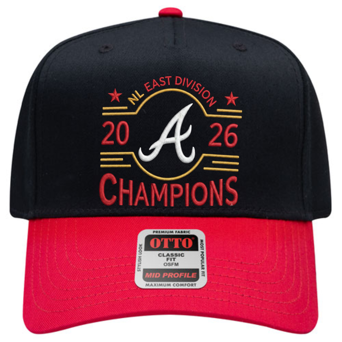 ATL 2026 NL East Division Champions Baseball Cap - Embroidered