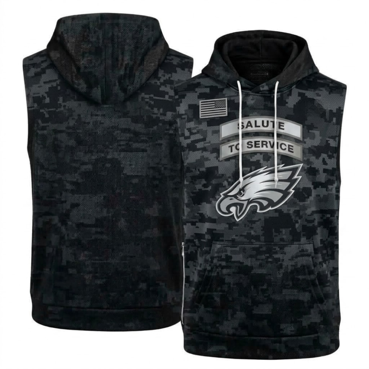 PHI Salute to Service Sleeveless Hoodie Tank Top - Printed
