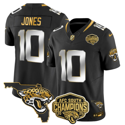 JAX 2025 AFC South Champions Gold Vapor Limited Jersey - All Stitched