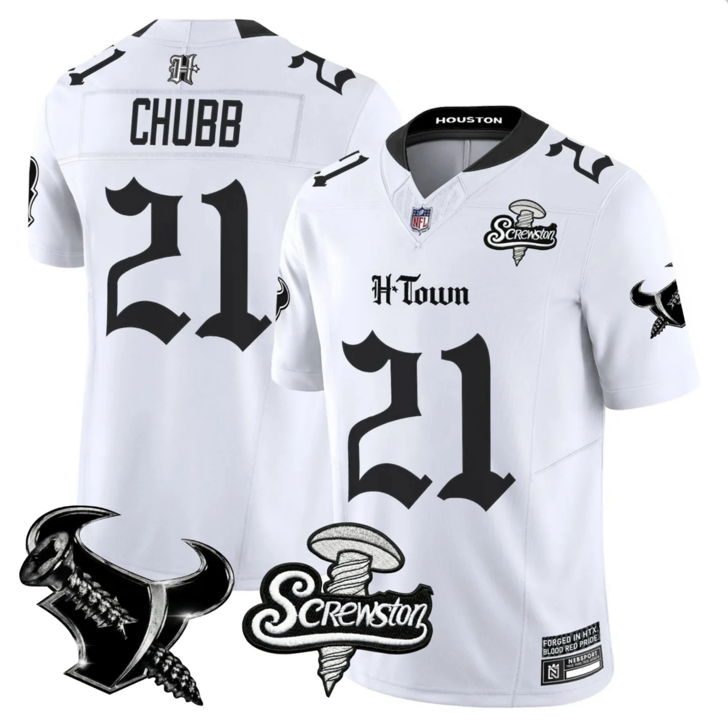 HOU 'Gothic Lone Star Shadows' DJ Screw Edition Vapor Limited Jersey - All Stitched