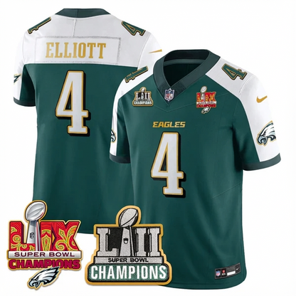 PHI LII-LIX Super Bowl Champions Vapor Limited Gold Jersey - All Stitched