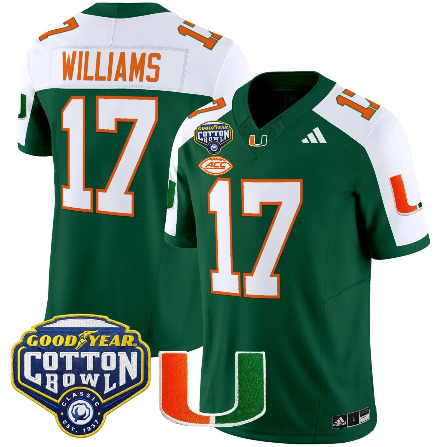 MIA 2025 Goodyear Cotton Bowl Patch Vapor Limited Jersey - All Stitched