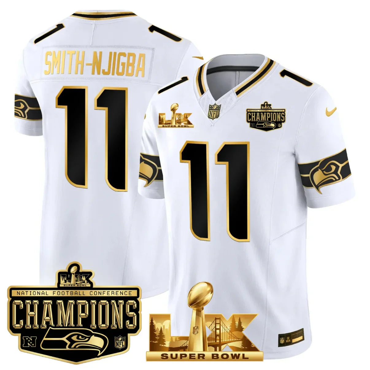SEA SB LX Game Patch Jersey - All Stitched