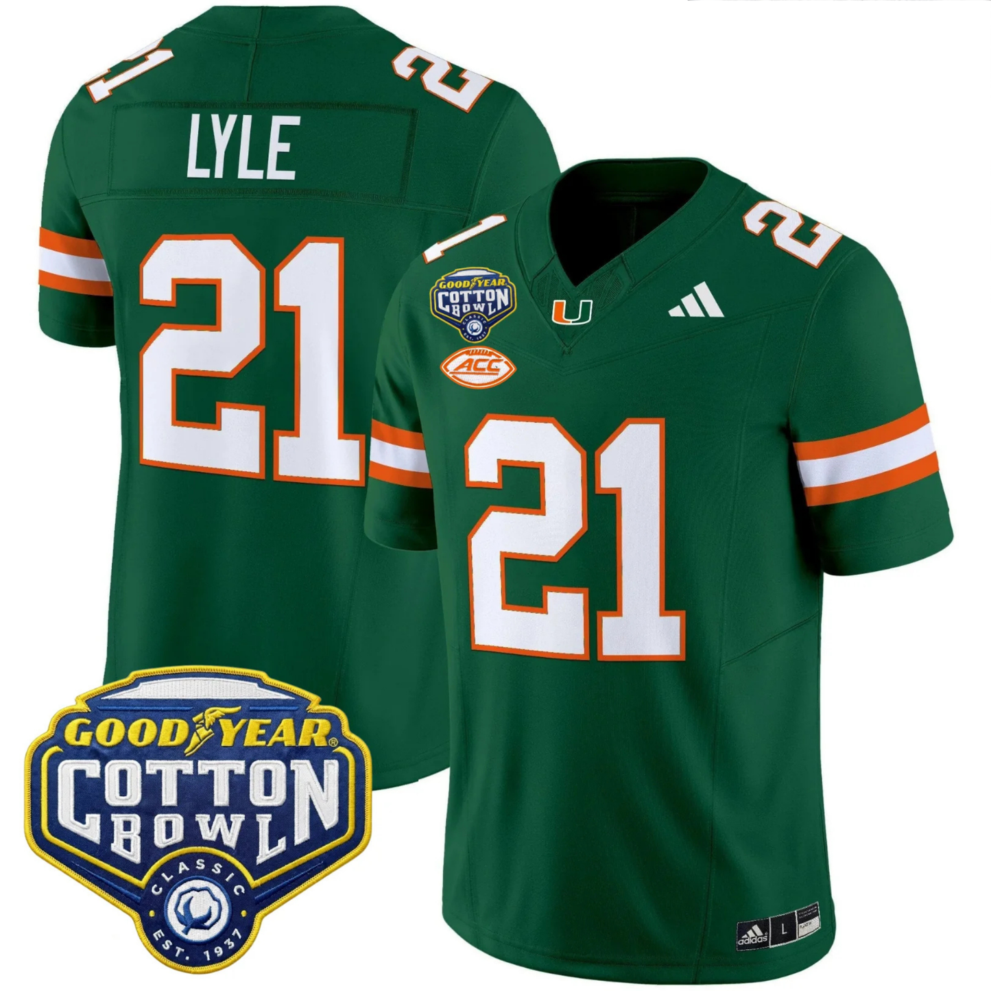 MIA 2025 Goodyear Cotton Bowl Patch Vapor Limited Jersey - All Stitched