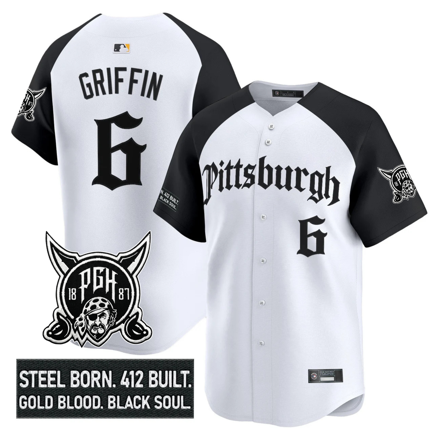 PIT 'Gothic Steel City Edition' Vapor Premier Limited Jersey - All Stitched