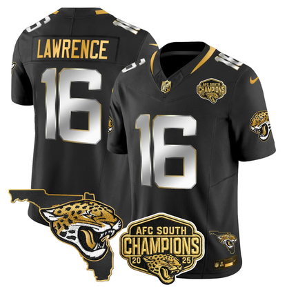 JAX 2025 AFC South Champions Gold Vapor Limited Jersey - All Stitched