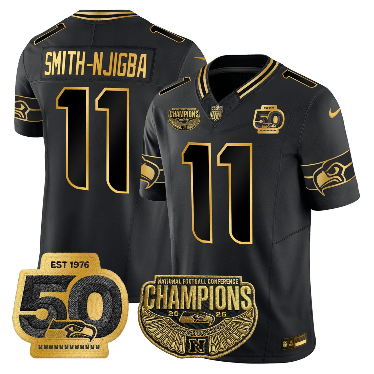 SEA 2025 Vapor Limited Jersey V3- NFC Champions Limited Patch - All Stitched