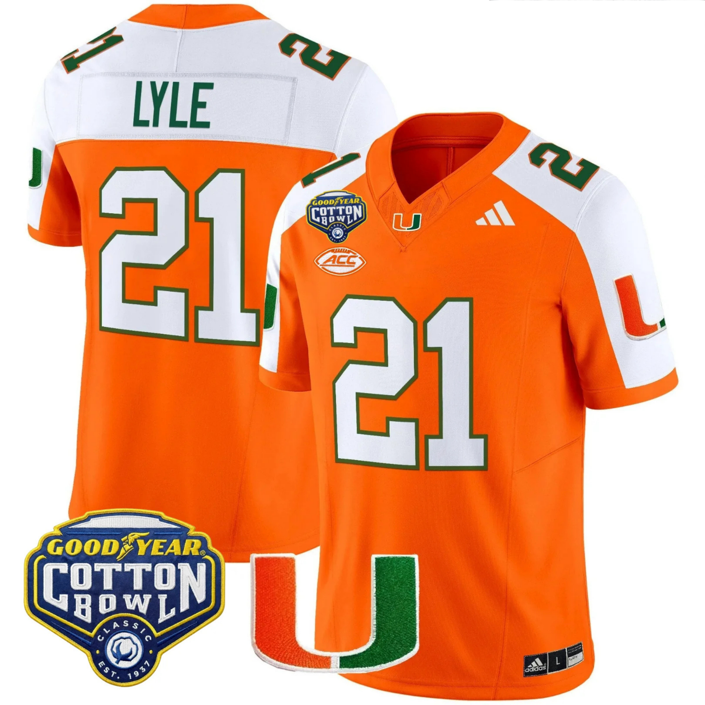 MIA 2025 Goodyear Cotton Bowl Patch Vapor Limited Jersey - All Stitched
